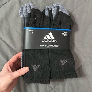 MENS Adidas 6 pair crew socks